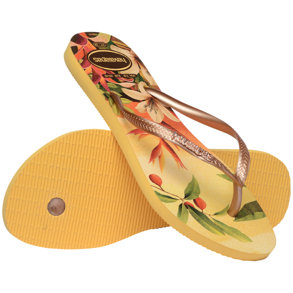 Women's Slim Tropical Flip Flops