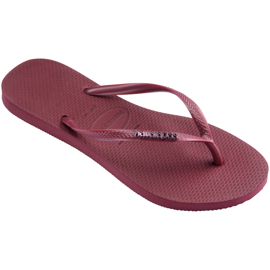Women's Slim Logo Metallic Flip Flops