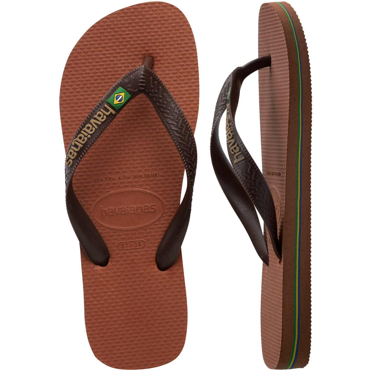 Men's Brazil Logo Flip Flops