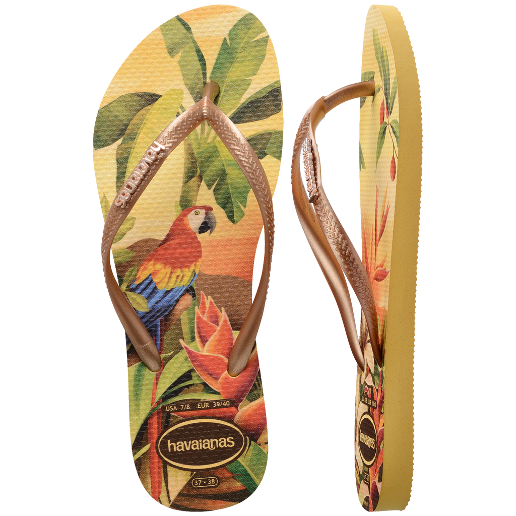 Women's Slim Tropical Flip Flops