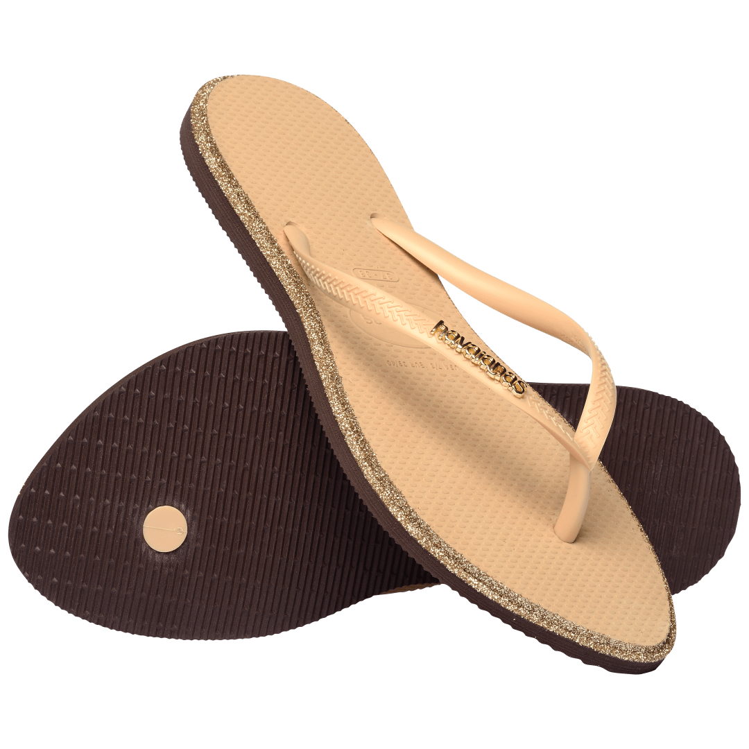 Women's Slim Point Glitter Flip Flops