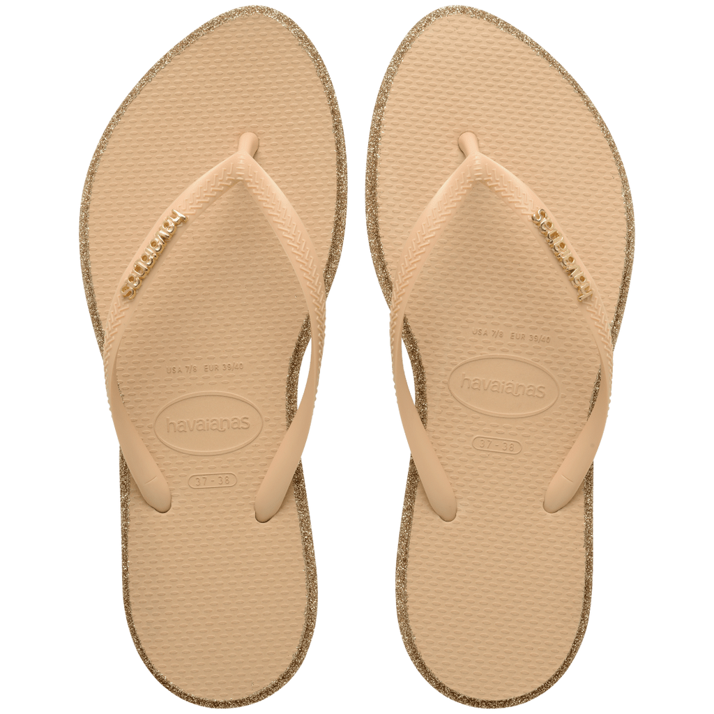 Women's Slim Point Glitter Flip Flops