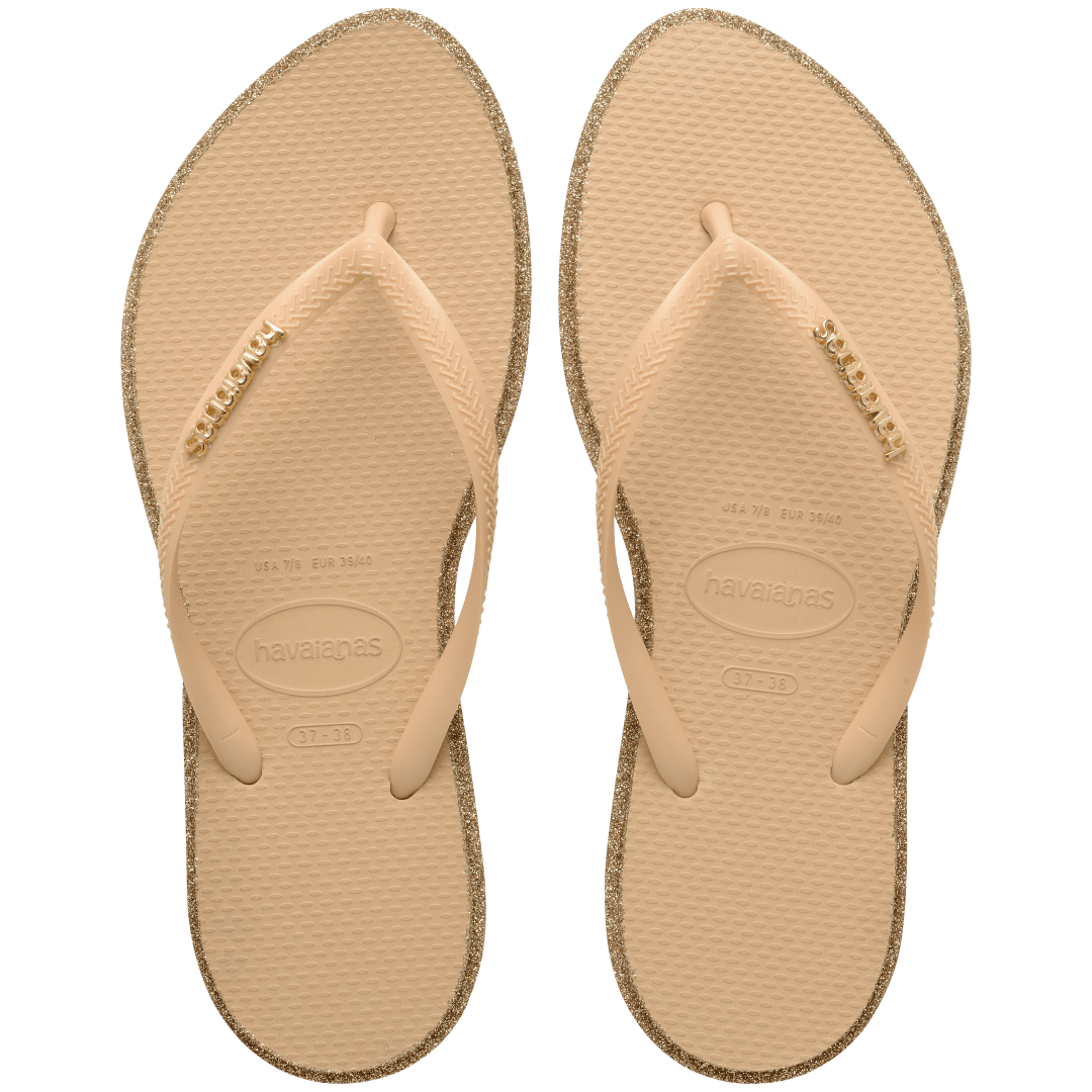 Women's Slim Point Glitter Flip Flops