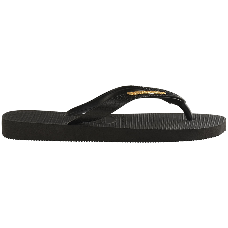 Women's Top Logo Metallic Flip Flops