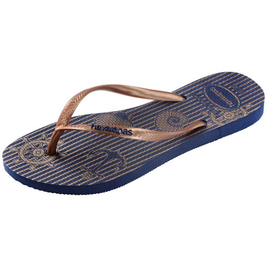 Women's Nautical Slim Flip Flops
