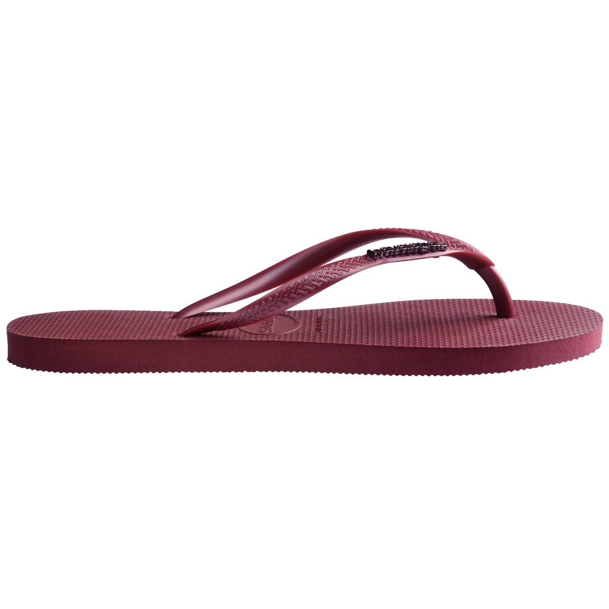 Women's Slim Logo Metallic Flip Flops