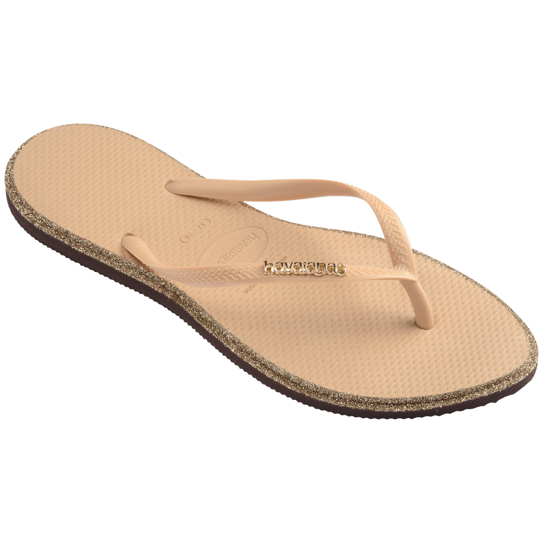 Women's Slim Point Glitter Flip Flops