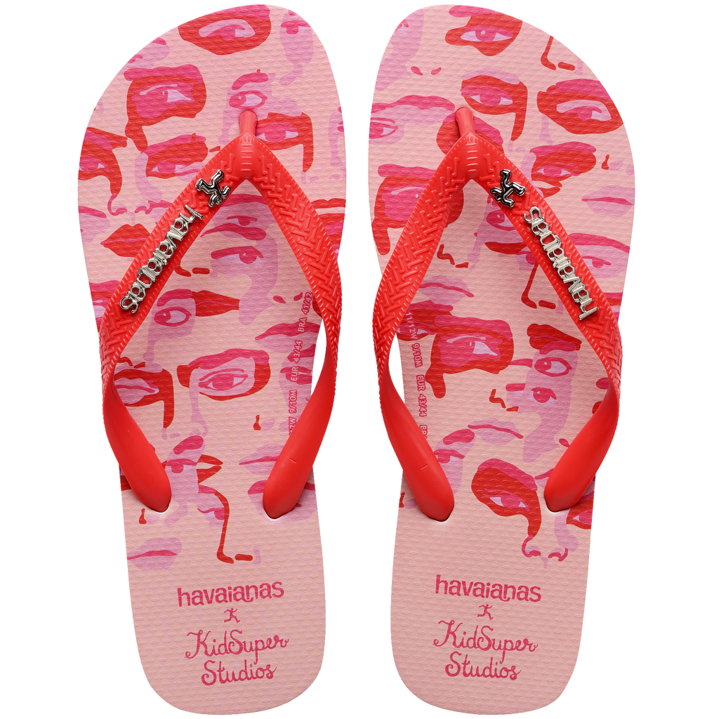Top KidSuper Camo Flip Flops