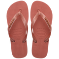 Women's Top Logo Metallic Flip Flops
