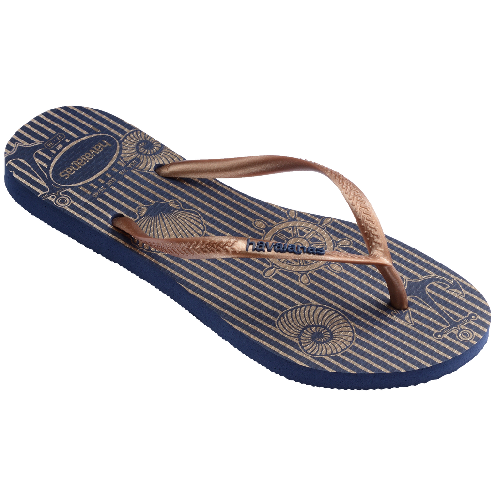 Women's Nautical Slim Flip Flops