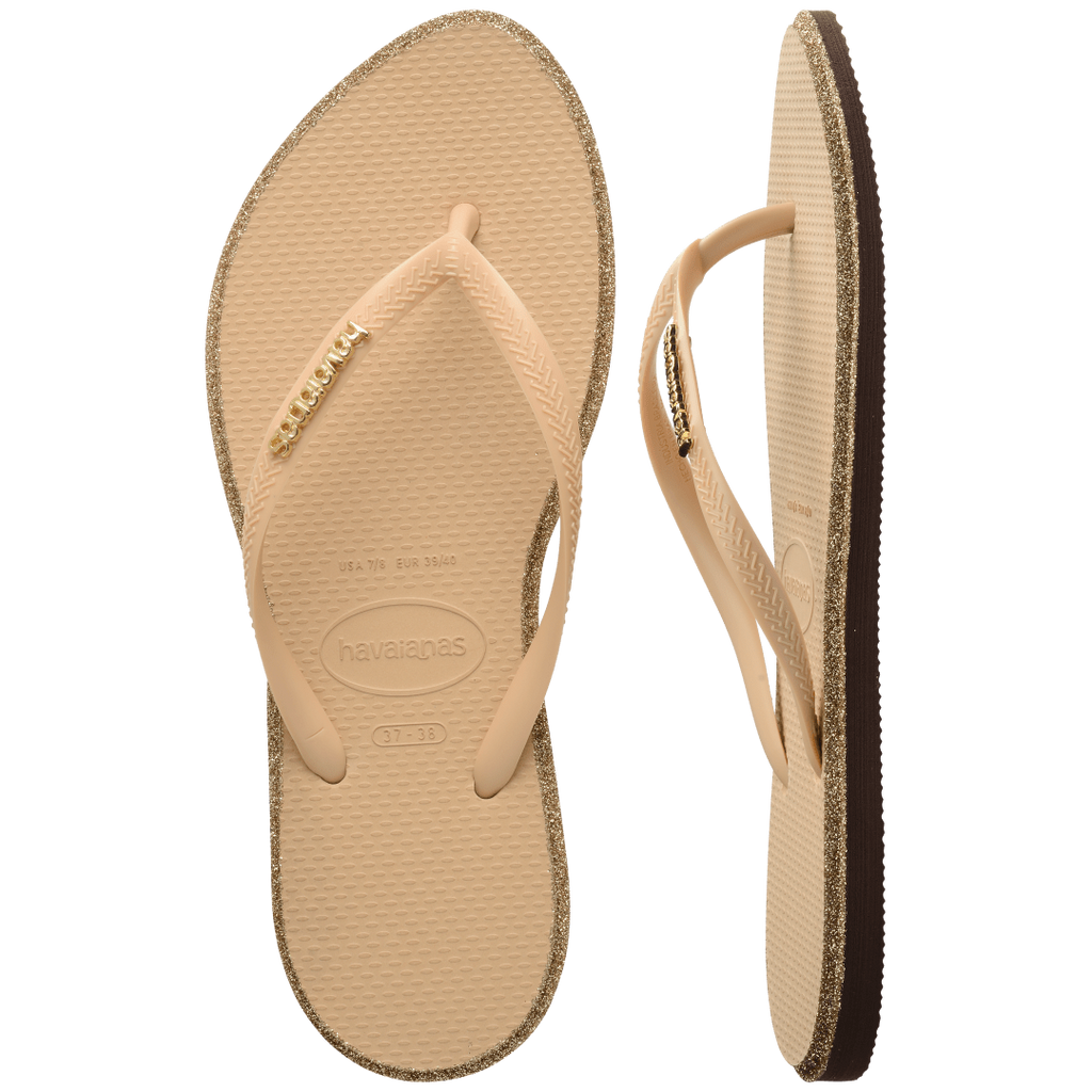 Women's Slim Point Glitter Flip Flops