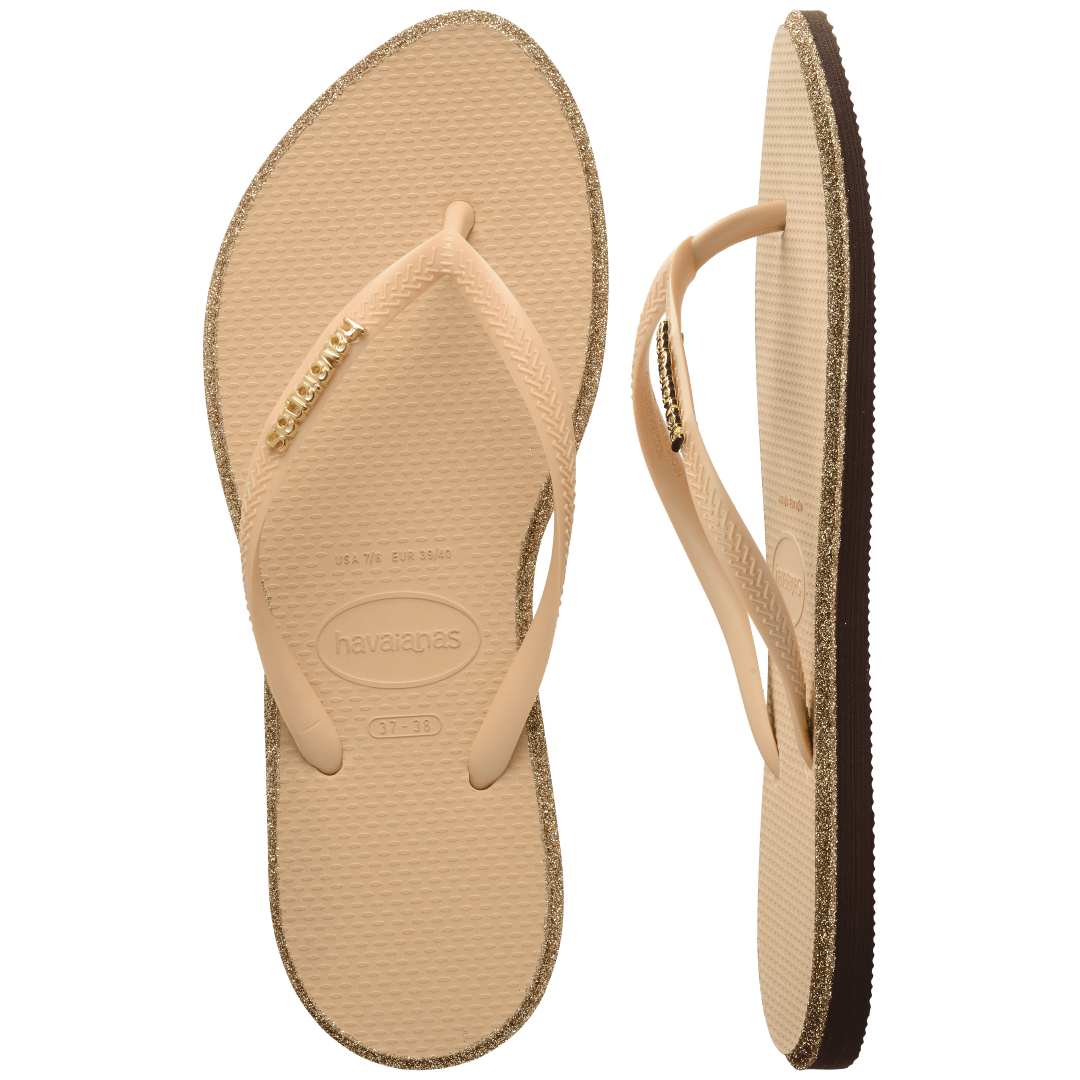 Women's Slim Point Glitter Flip Flops