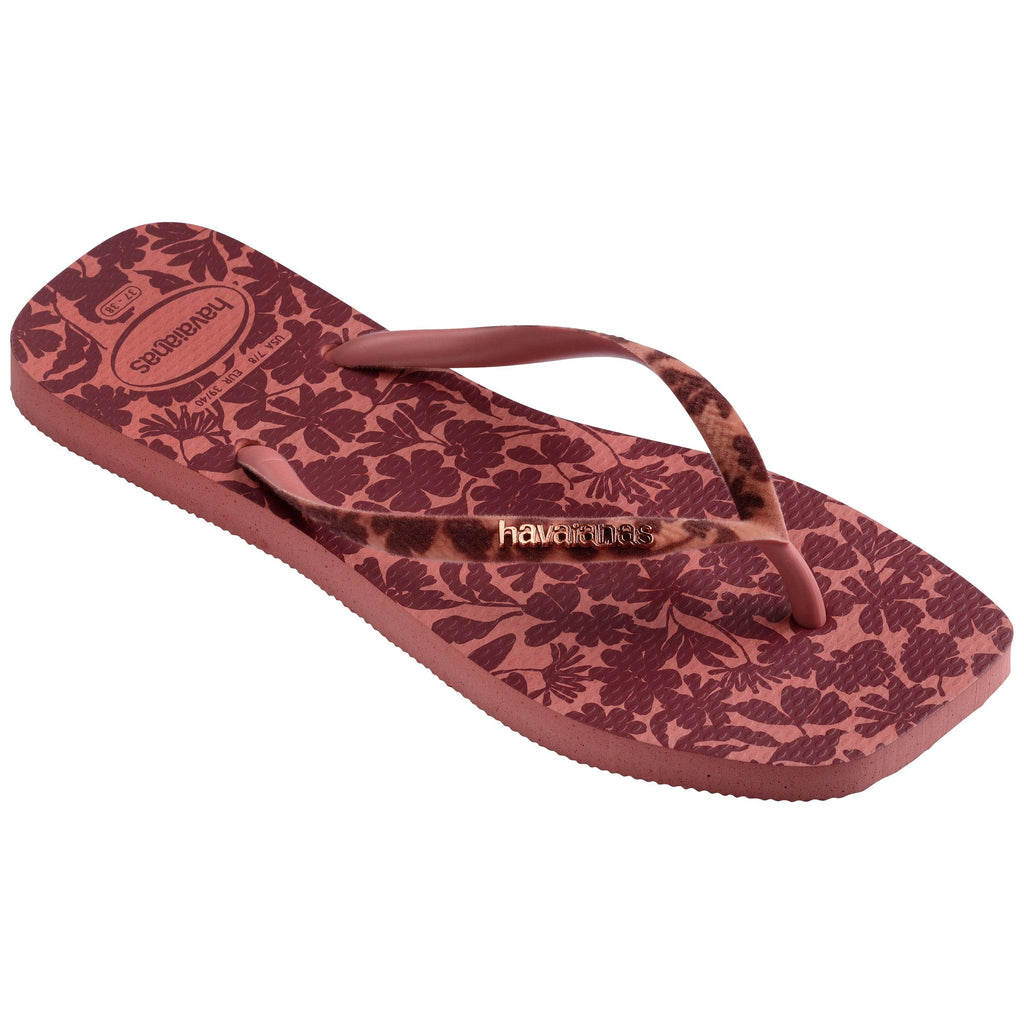 Women's Velvet Slim Square Flip Flops