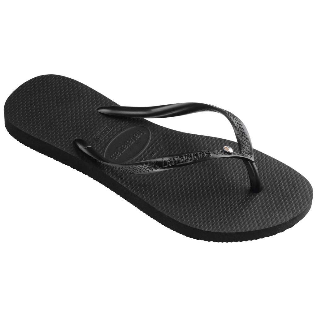 Women's Slim Crystal Flip Flops