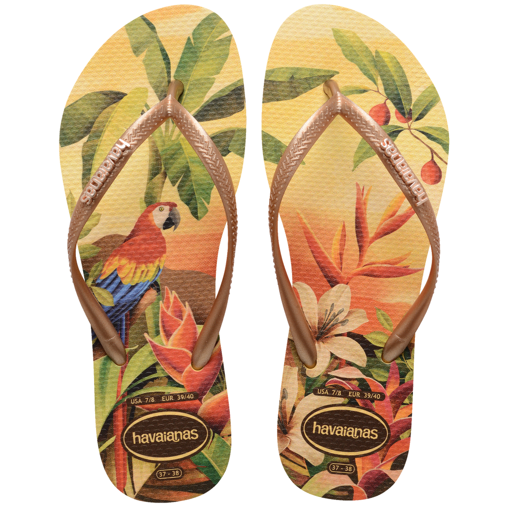 Women's Slim Tropical Flip Flops