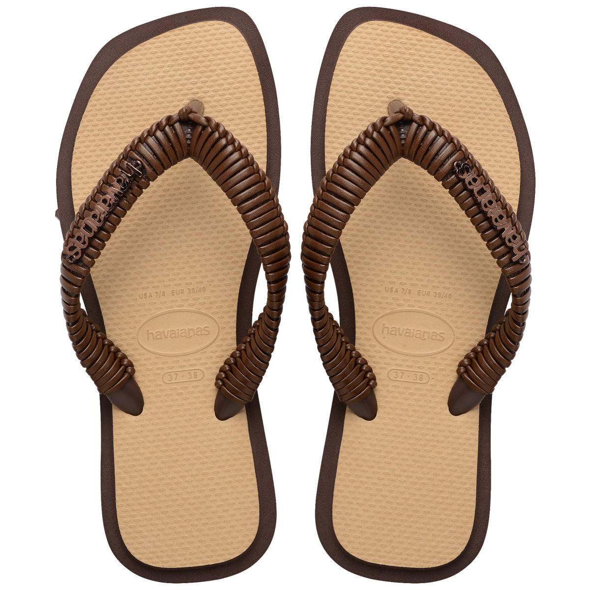 Women's Top Square Fusion Boho Flip Flops