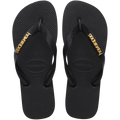 Women's Top Logo Metallic Flip Flops